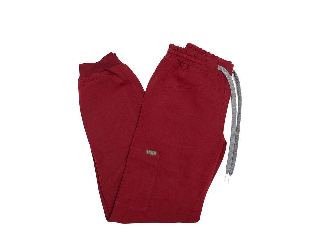  Cargo, Healthcare Scrub Joggers For Women, Moisture Wicking,  Afternoon Burgundy